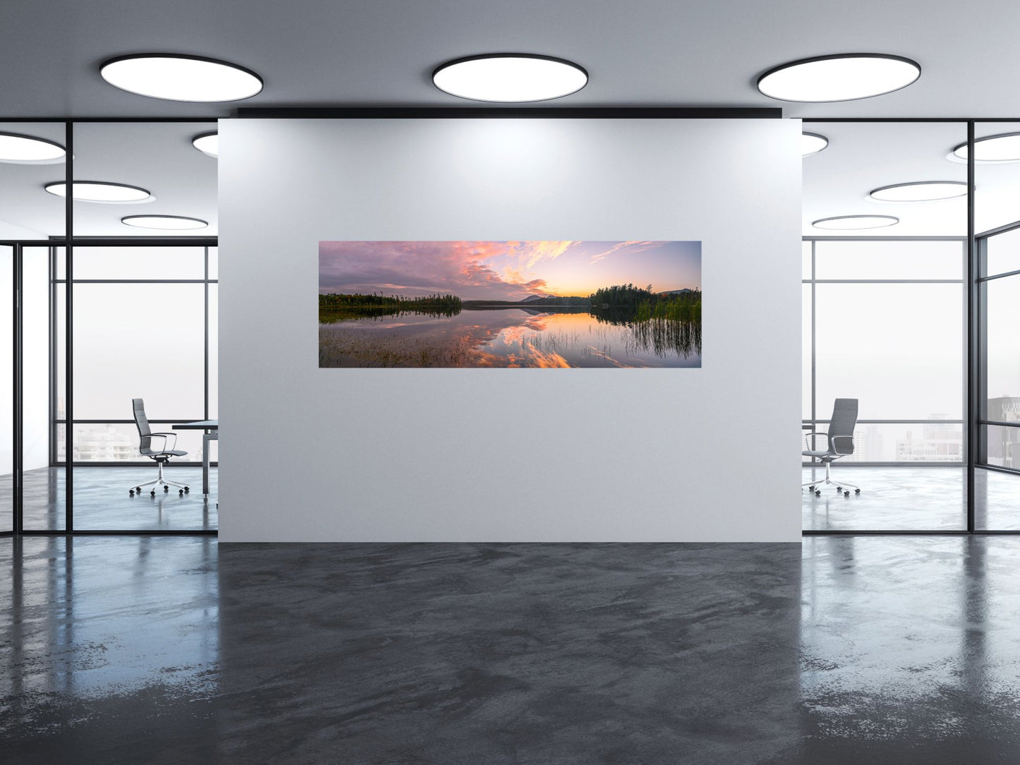 Soft Sunset Shades over Barnum Pond Panorama