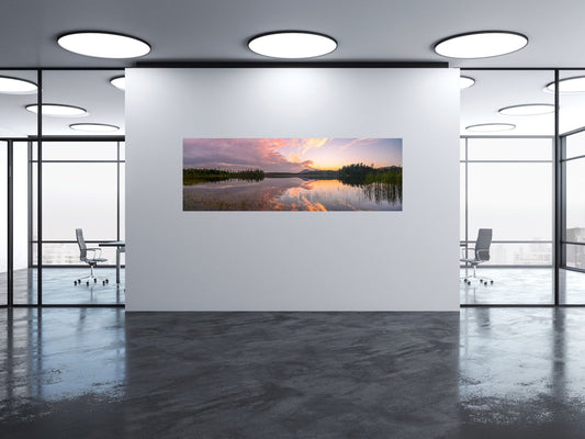 Soft Sunset Shades over Barnum Pond Panorama