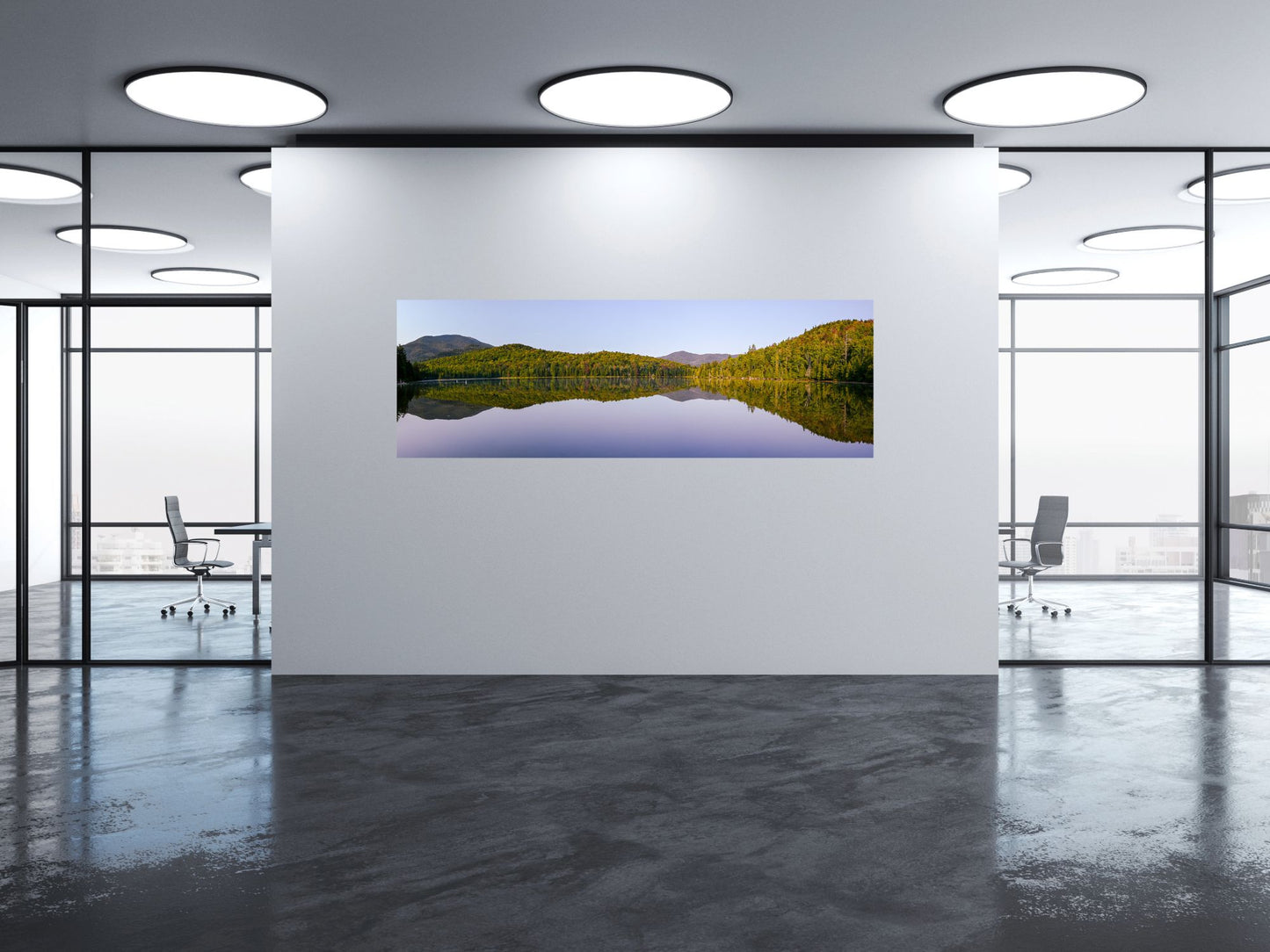 Reflections on Heart Lake Panorama