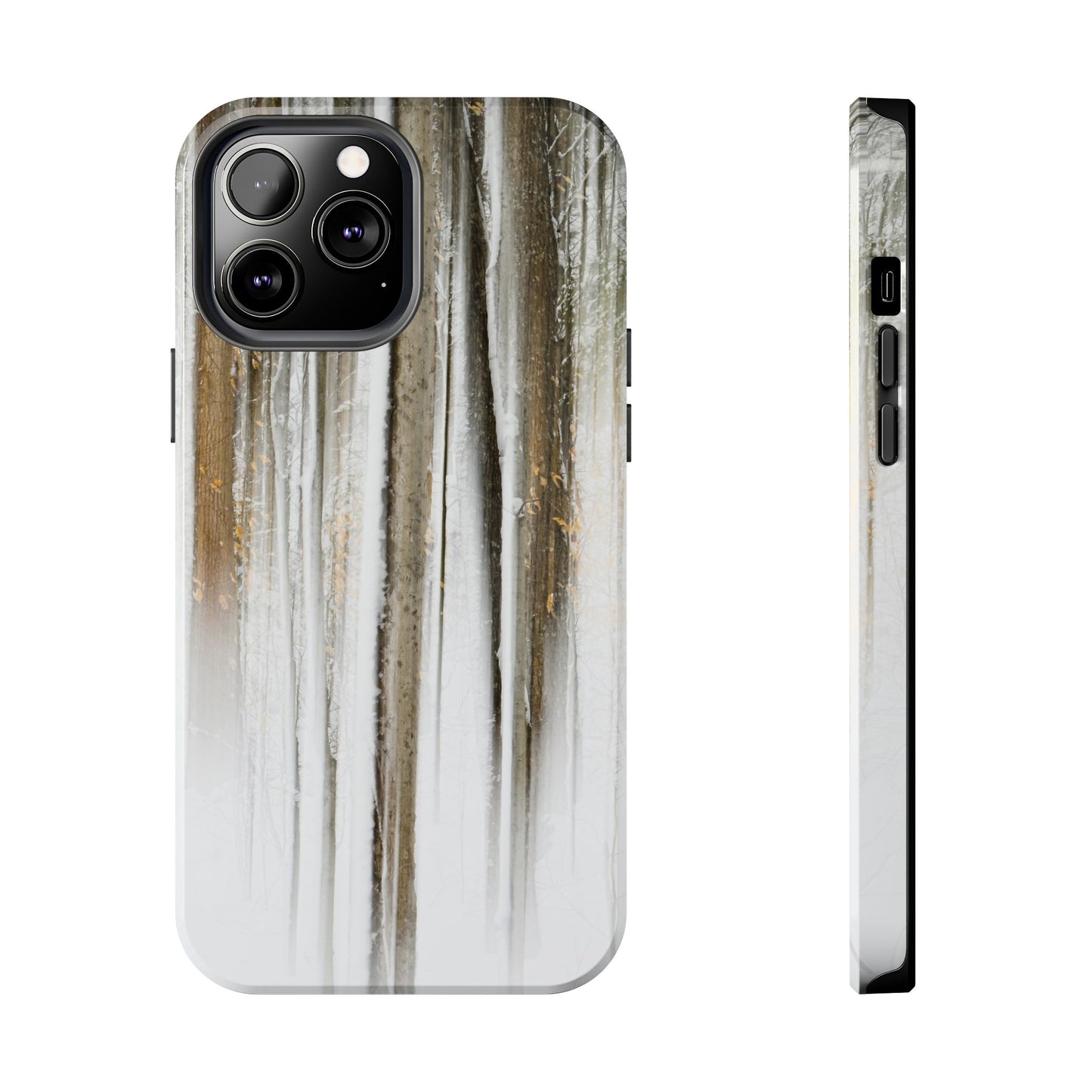 Impact Resistant Phone Case - Abstract Winter Forest