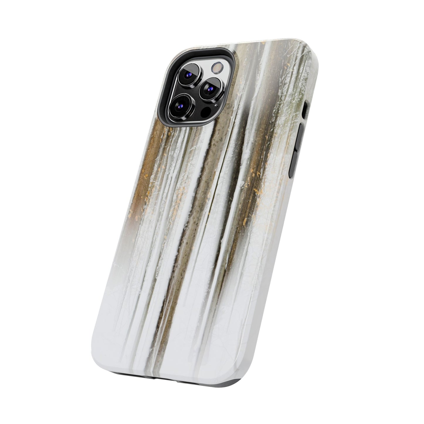 Impact Resistant Phone Case - Abstract Winter Forest