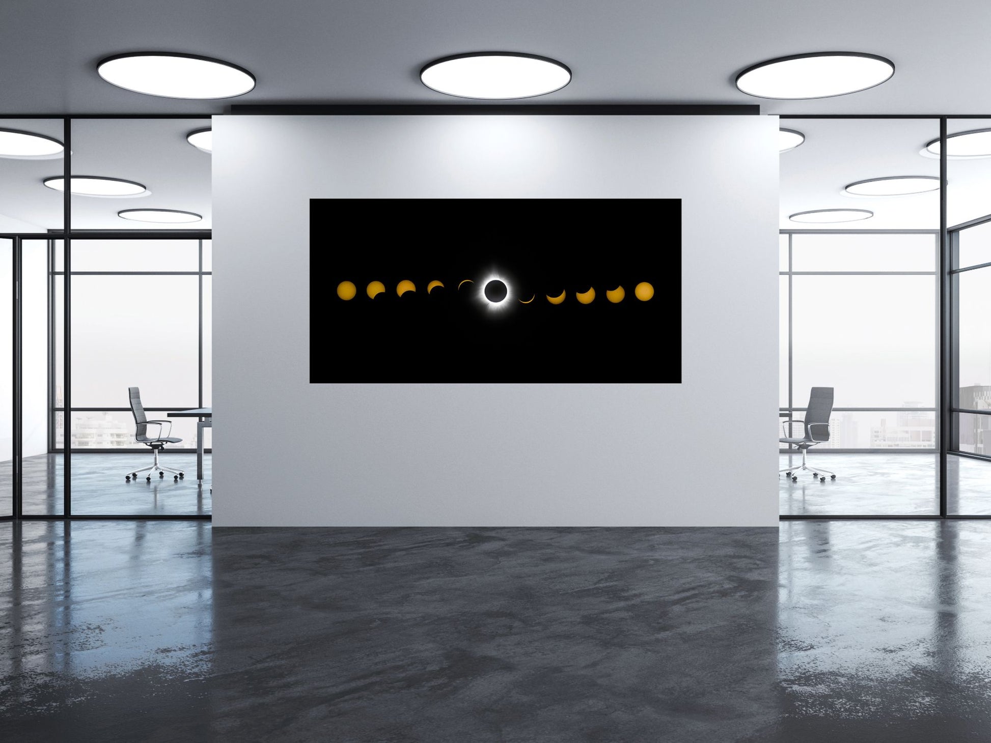 2024 Solar Eclipse Timelapse Panorama Print