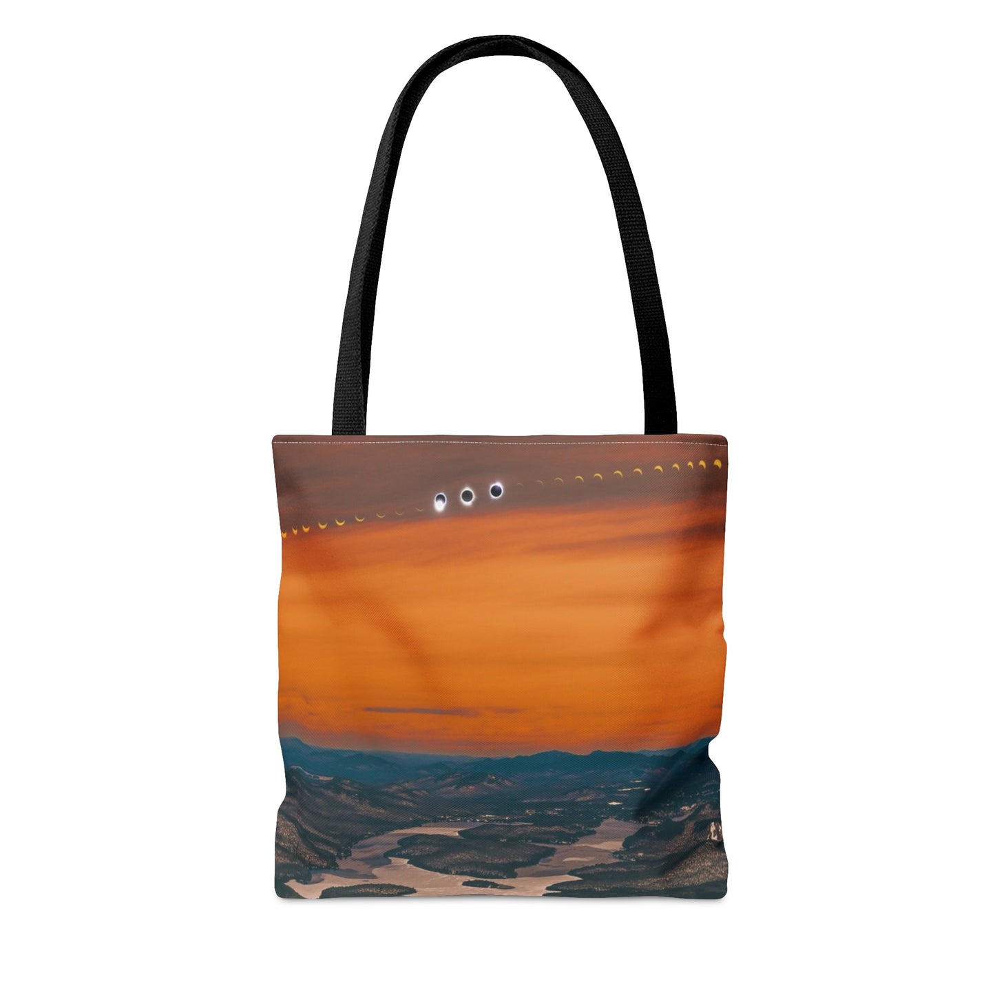 Tote Bag - 2024 Solar Eclipse over Lake Placid