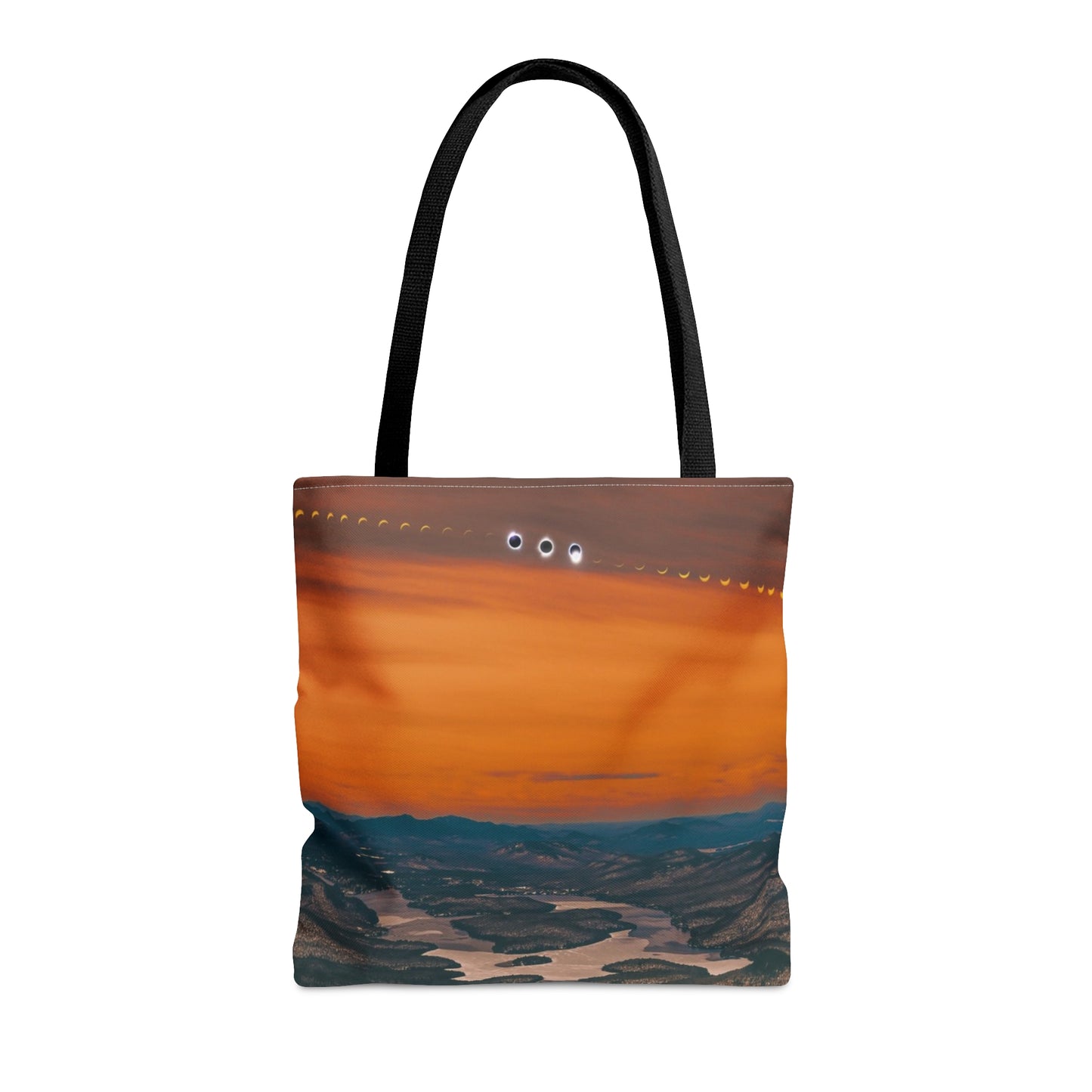 Tote Bag - 2024 Solar Eclipse over Lake Placid