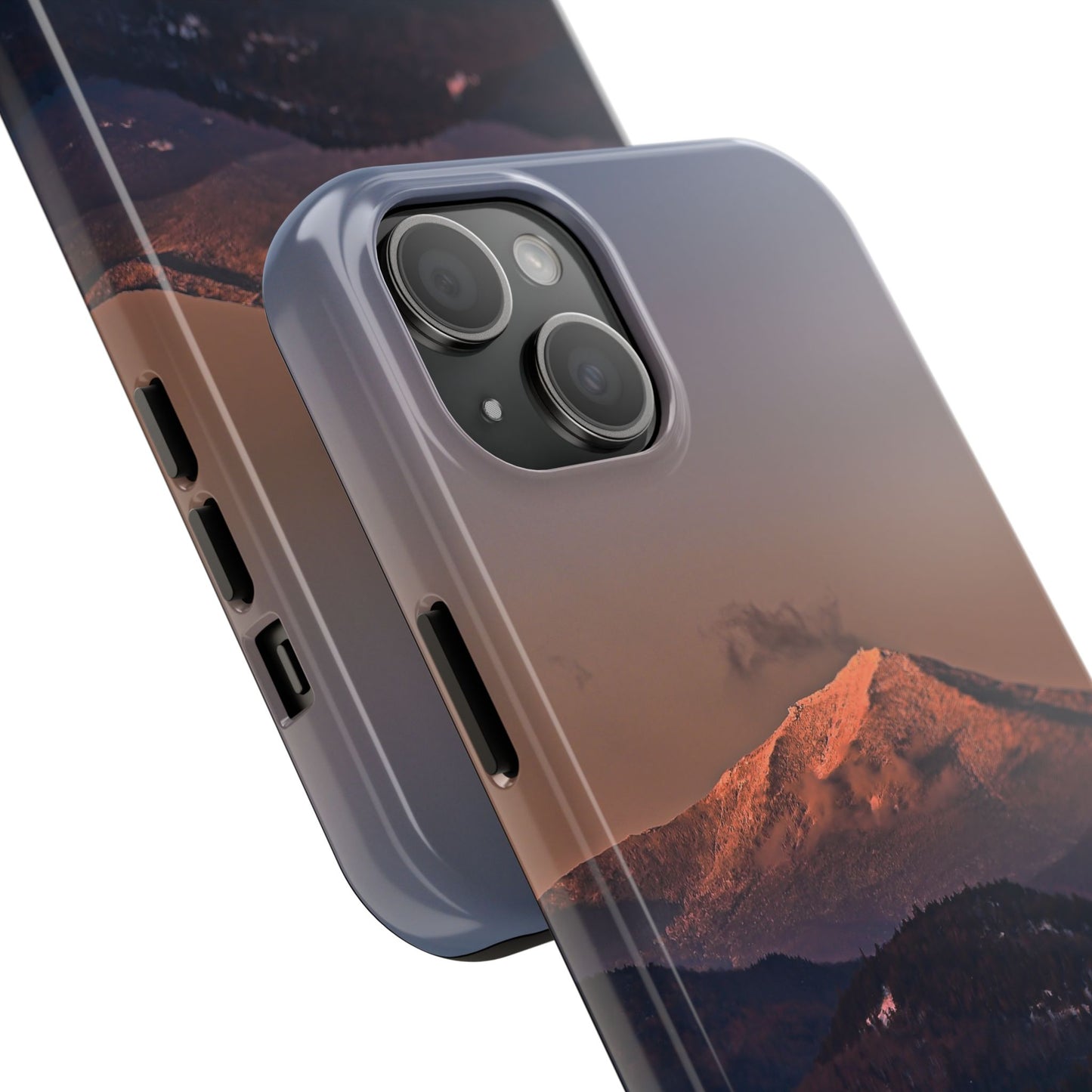 Impact Resistant Phone Case - Sundown in a Mountain Town