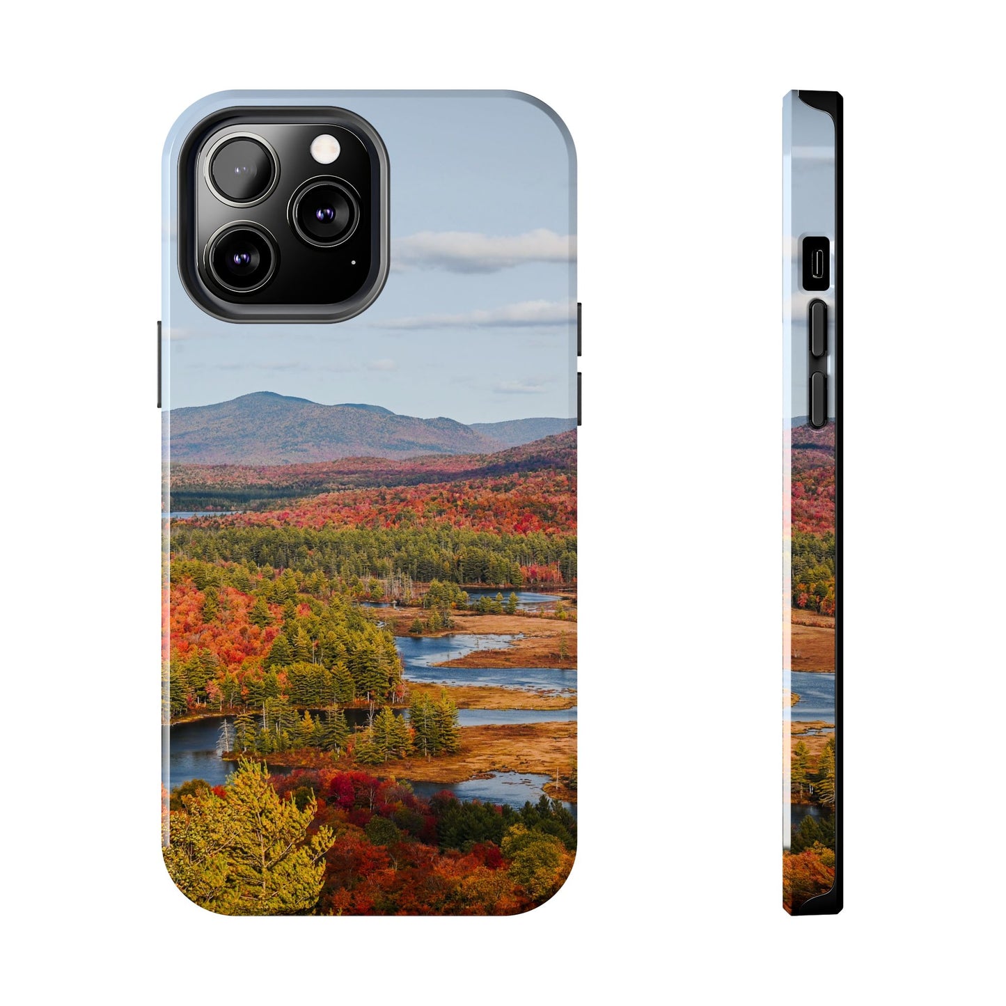 Impact Resistant Phone Case - Autumn Mountains & River