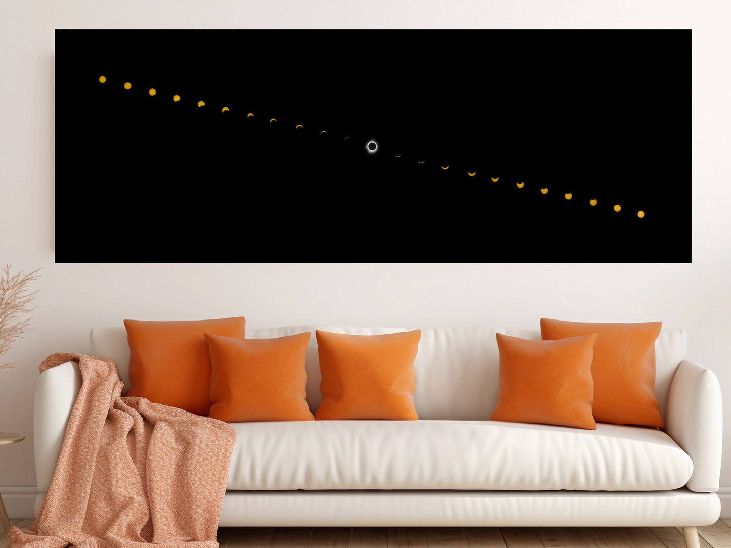 2024 Solar Eclipse Timelapse Panoramic Print
