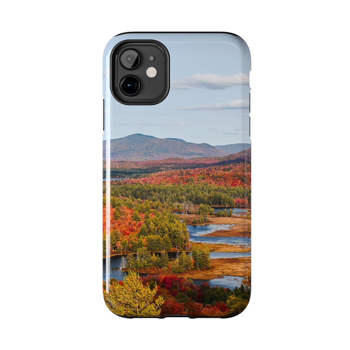 Impact Resistant Phone Case - Autumn Mountains & River