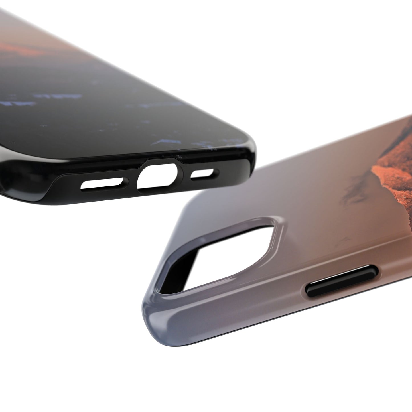 Impact Resistant Phone Case - Sundown in a Mountain Town