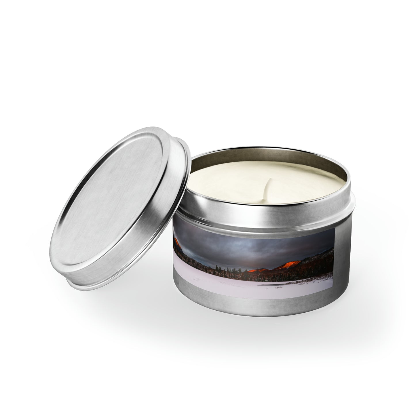 Winter Adirondack Alpenglow - Tin Candle