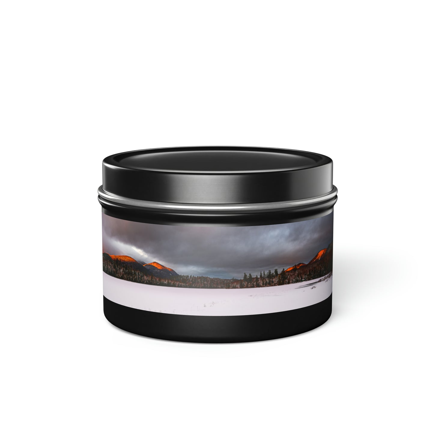 Winter Adirondack Alpenglow - Tin Candle