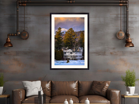 Whiteface Mountain and Mirror Lake Inn print