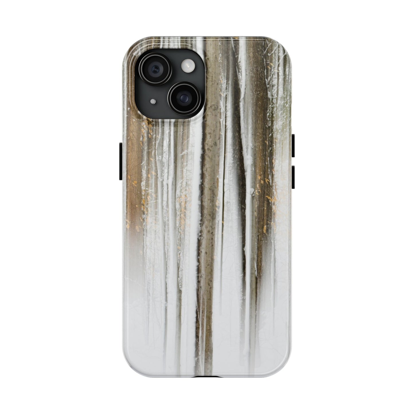 Impact Resistant Phone Case - Abstract Winter Forest