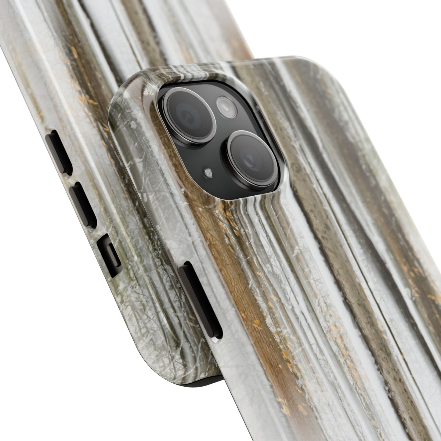 Impact Resistant Phone Case - Abstract Winter Forest