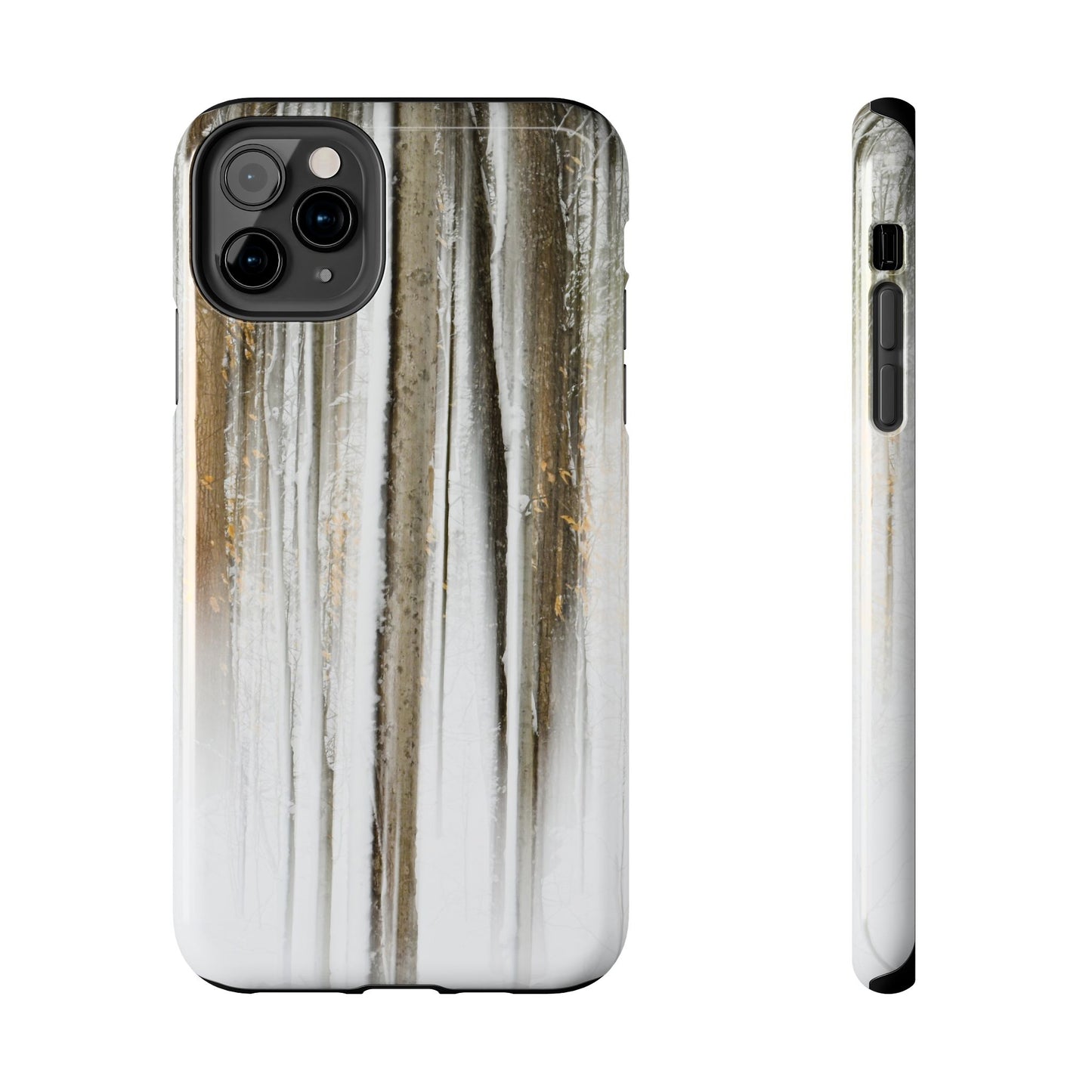 Impact Resistant Phone Case - Abstract Winter Forest