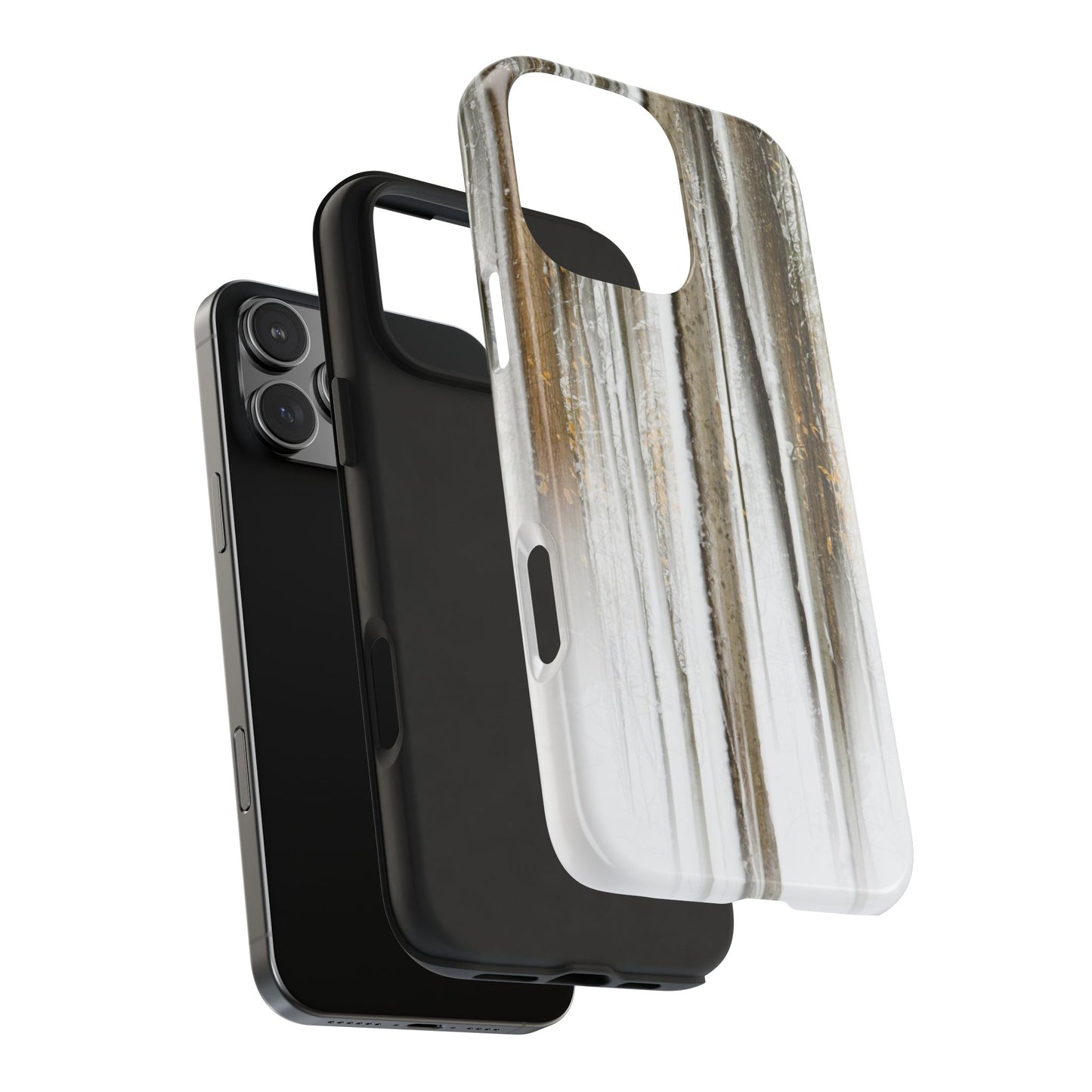 Impact Resistant Phone Case - Abstract Winter Forest