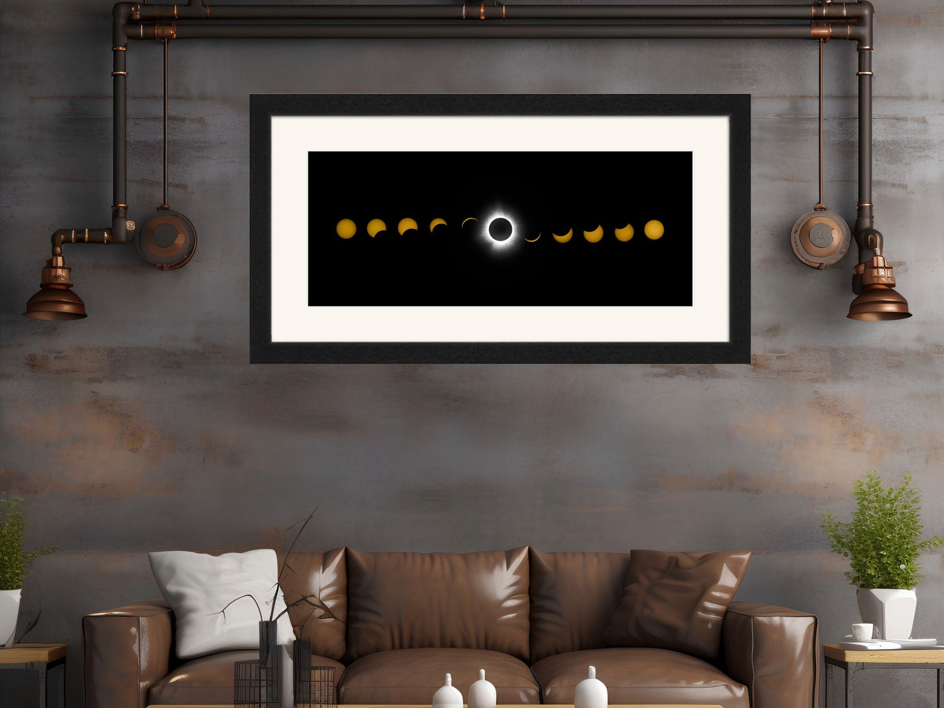 2024 Solar Eclipse Timelapse Panorama Print