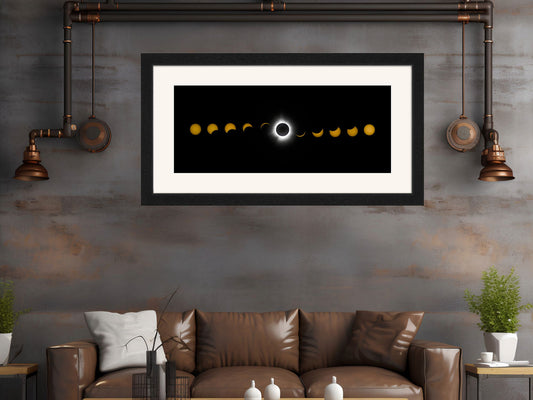 2024 Solar Eclipse Timelapse Panorama Print