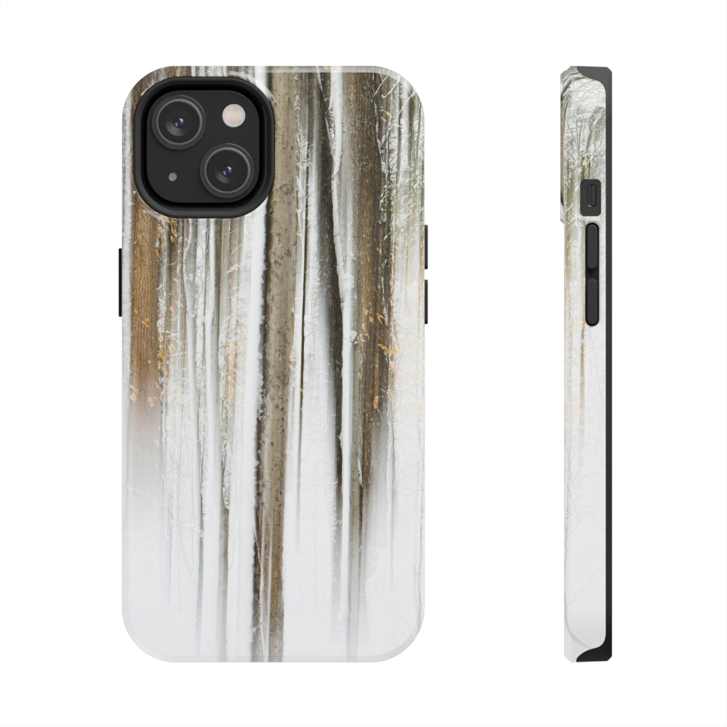 Impact Resistant Phone Case - Abstract Winter Forest