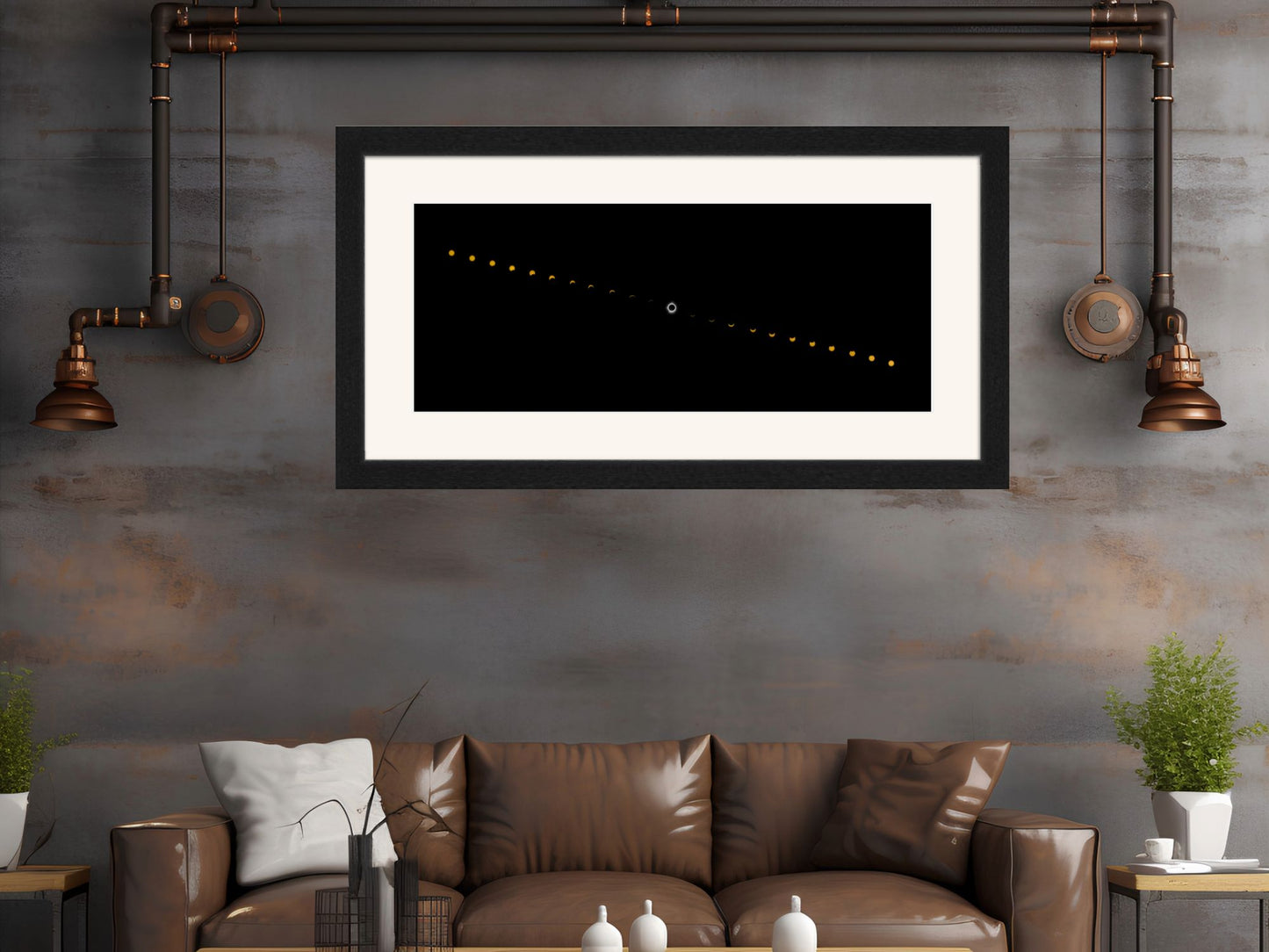 2024 Solar Eclipse Timelapse Panoramic Print