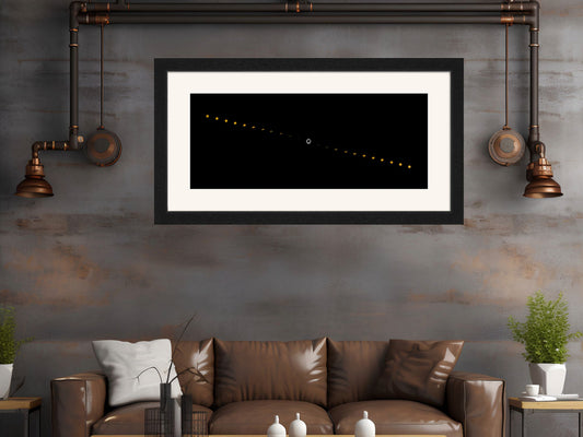 2024 Solar Eclipse Timelapse Panoramic Print