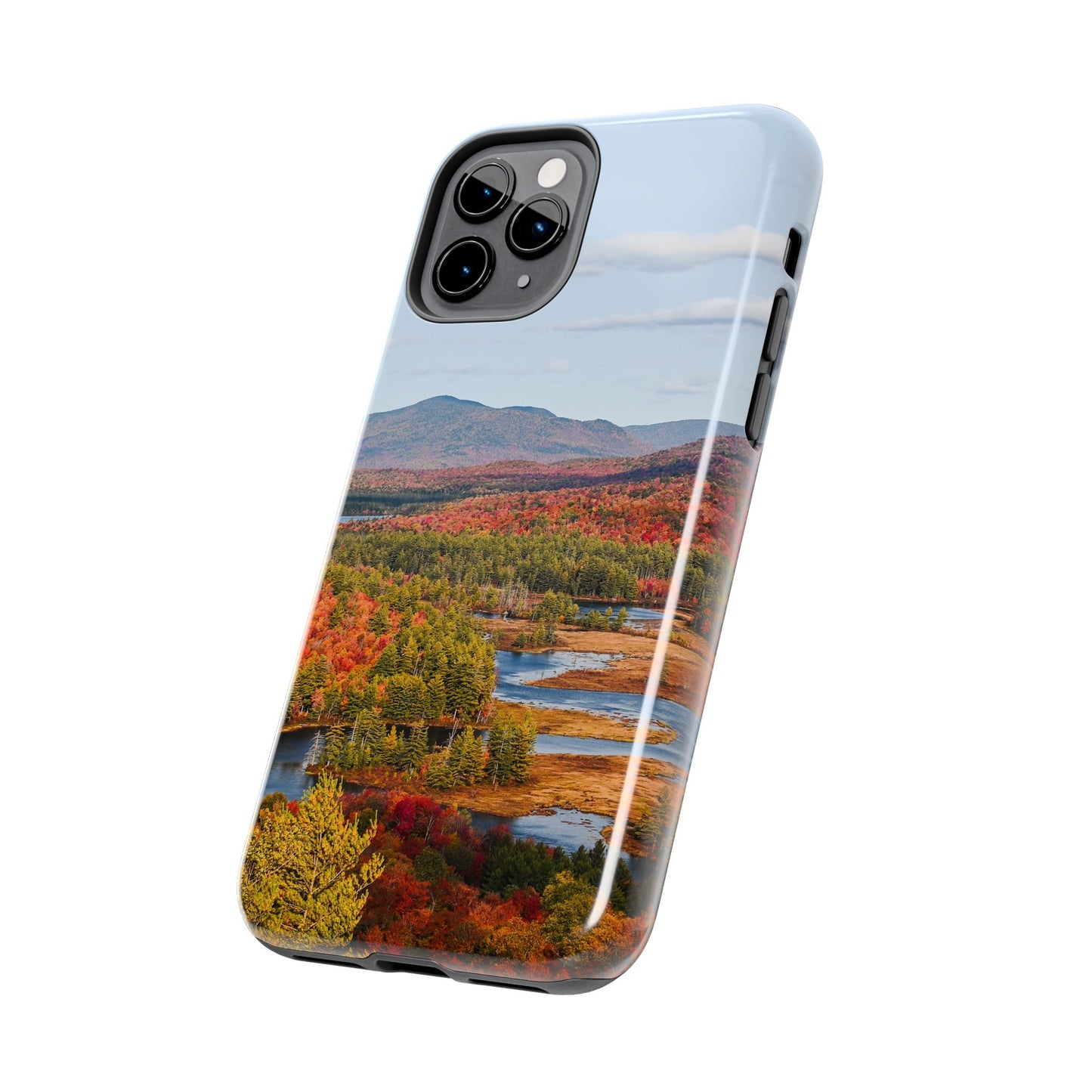 Impact Resistant Phone Case - Autumn Mountains & River