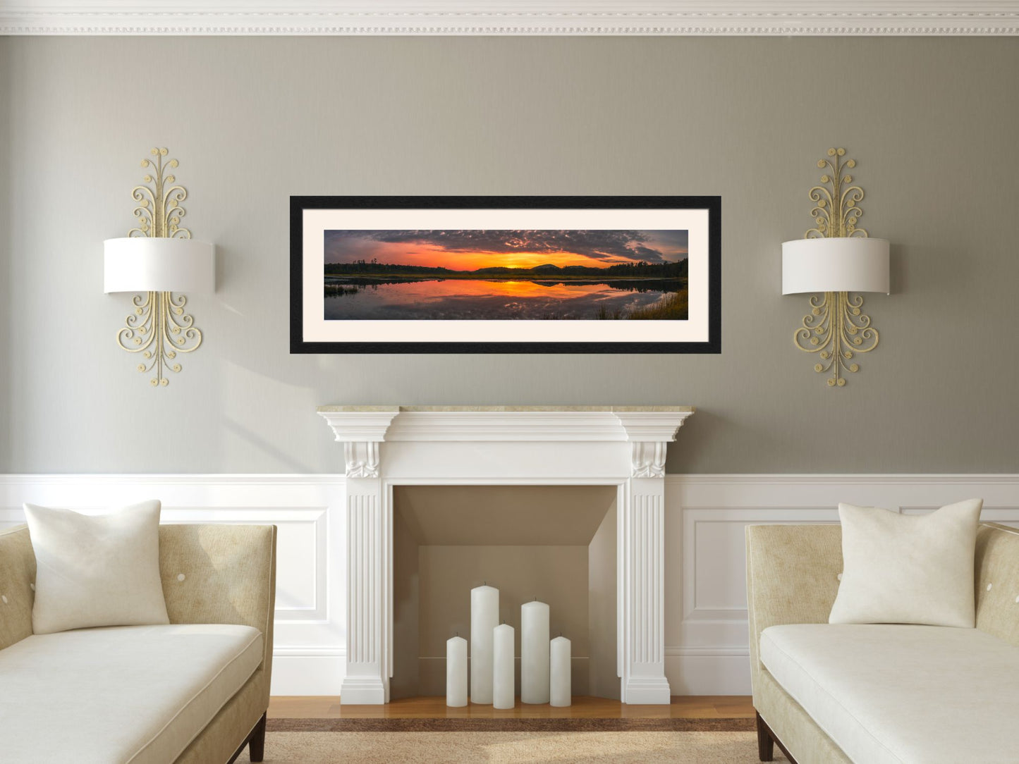Barnum Pond Sunset Panorama
