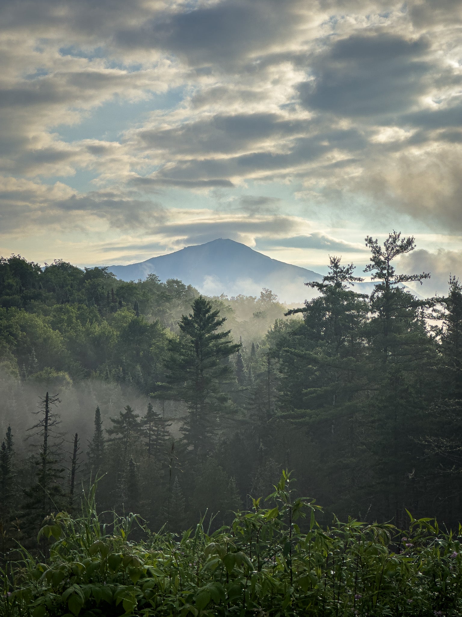Majestic Whiteface Mountain in the Mist