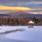 winter sunset Adirondack mountains 