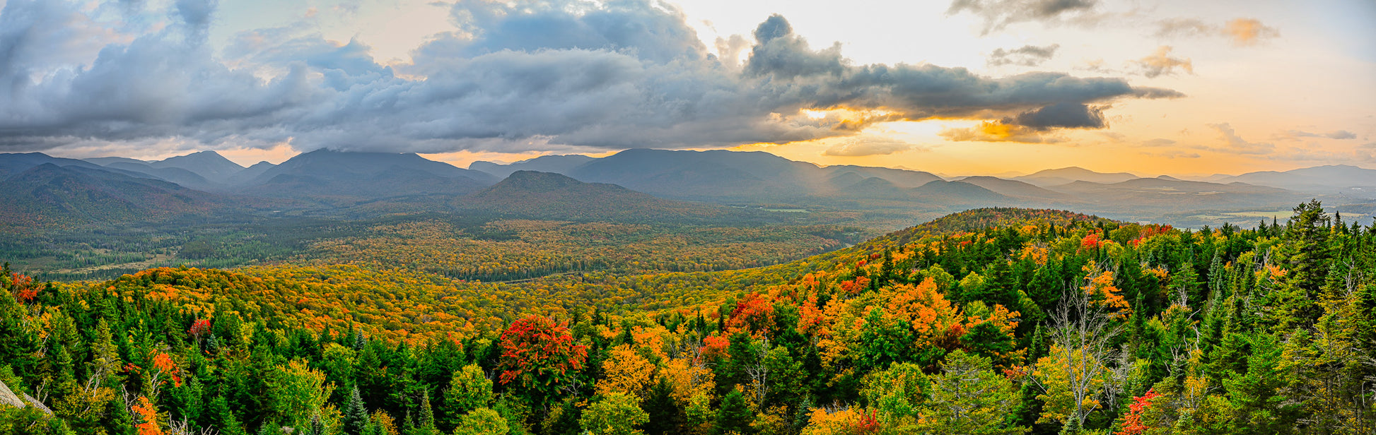Mt. Van Hoevenberg Golden Hour Panorama