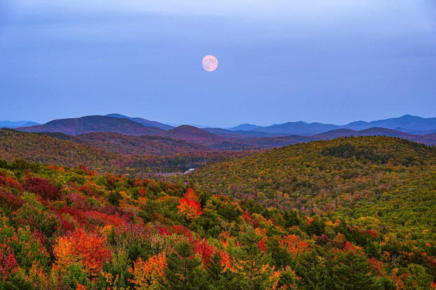 Harvest Moonrise from Buck Mountain
