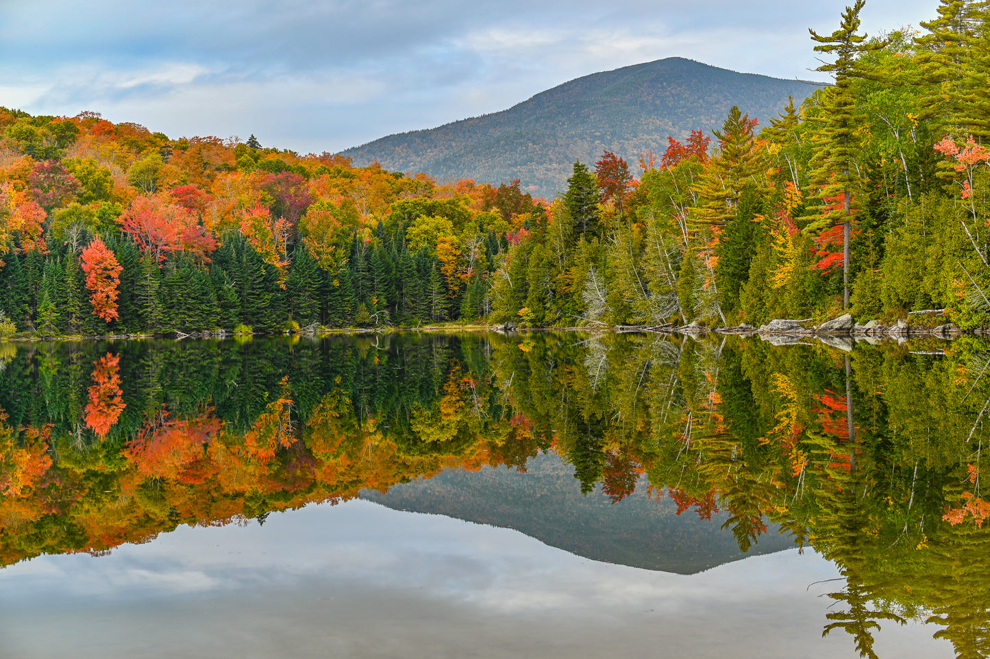 October Reflections at Heart Lake Adirondack prin