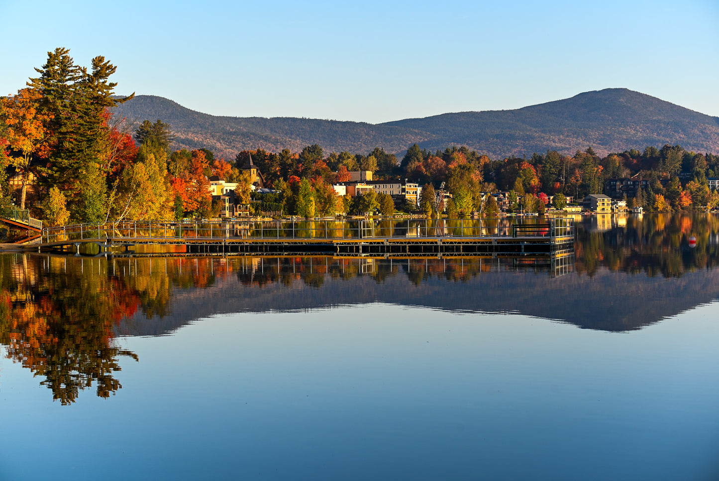 Fall Foliage Reflections on Mirror Lake' print