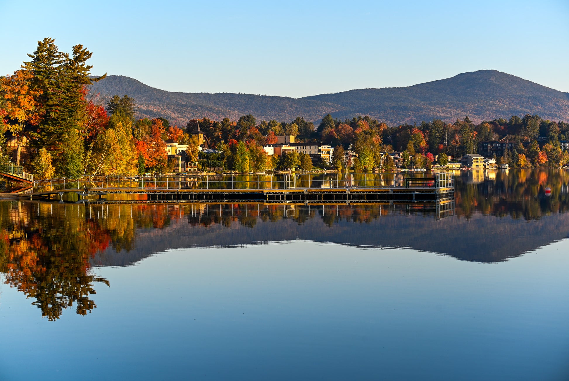 Fall Foliage Reflections on Mirror Lake' print