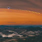 2024 Solar Eclipse Timelapse Above Lake Placid Panoramic View