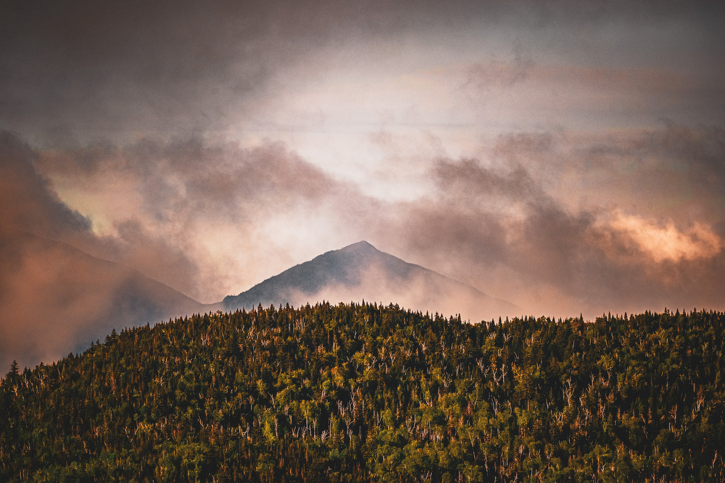 sunrise in the Adirondack Mountains