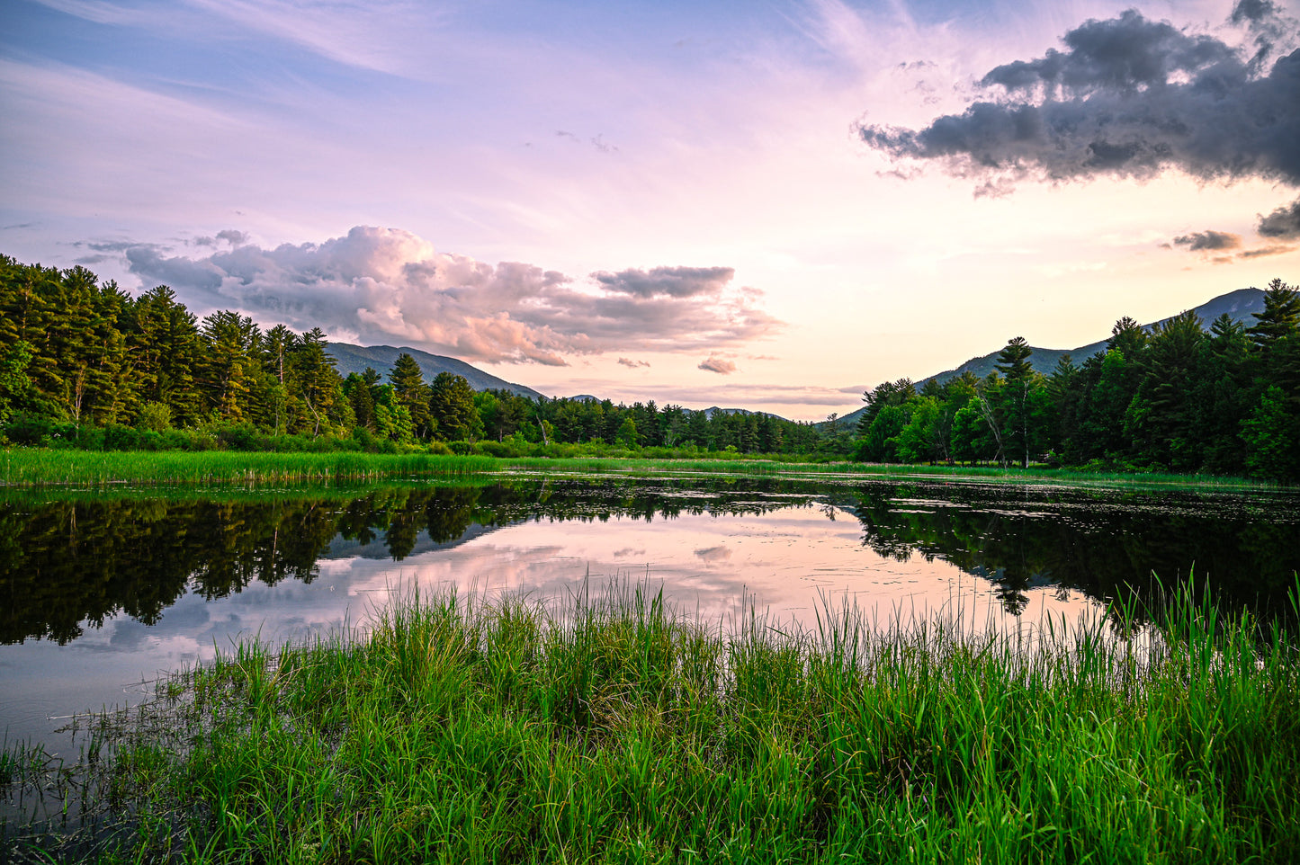 Evening Calm on Lake Everest and the Ausable River in the Adirondack Mountains