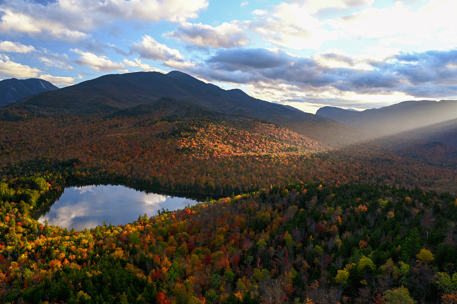 evening rays over mt. Jo