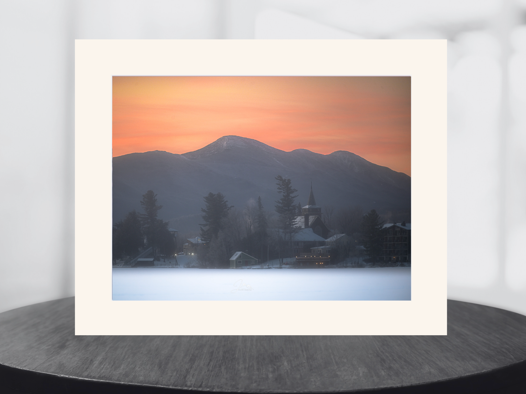 print of a Sunrise on Mirror Lake