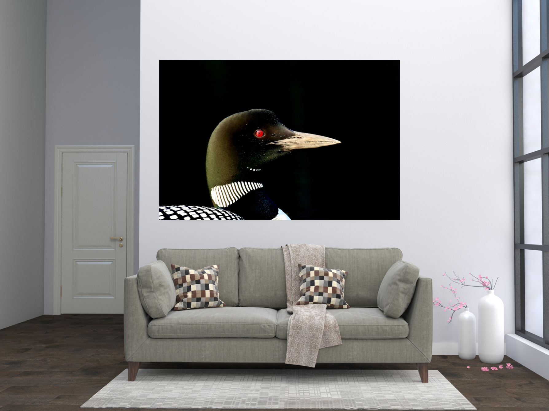 print of a Common Loon Adirondack Mountains
