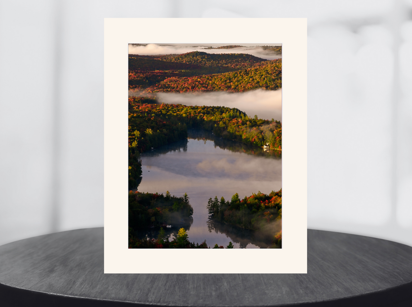 Autumn morning light over the adirondacks from mt arab