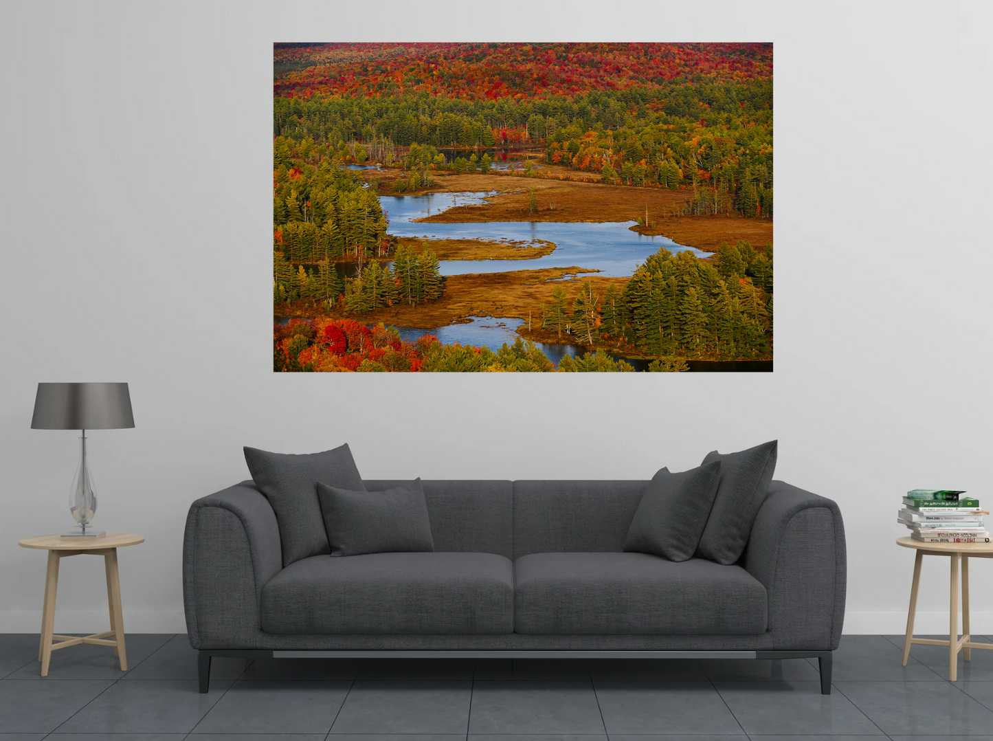 Autumn Over the Bog River Adirondack Mountains
