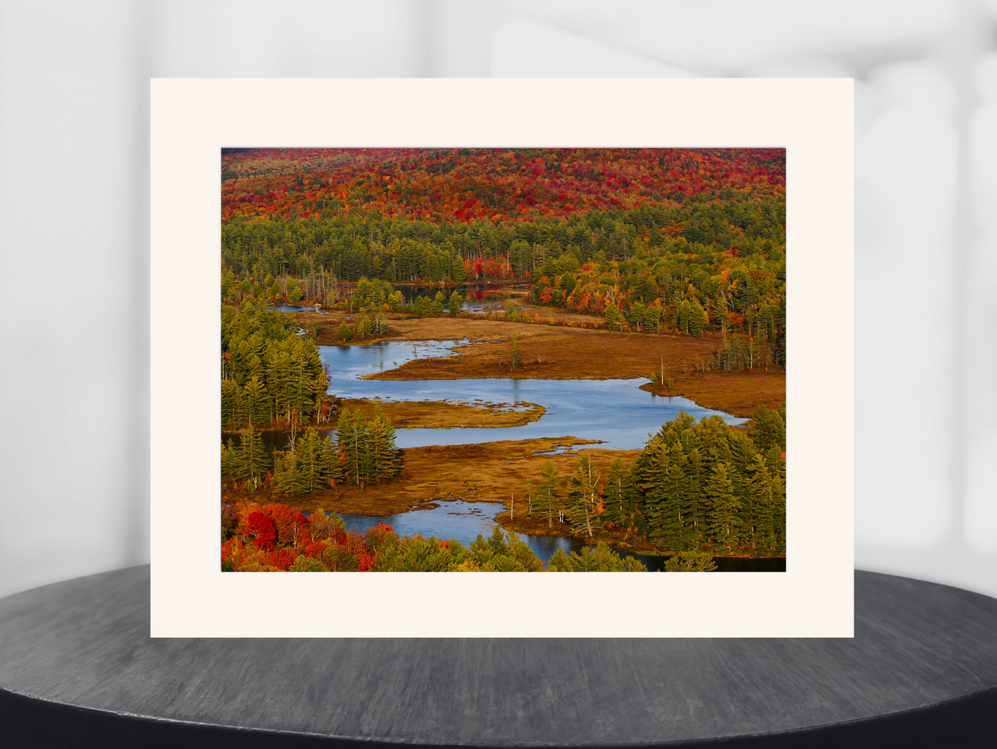 Autumn Over the Bog River Adirondack Mountains