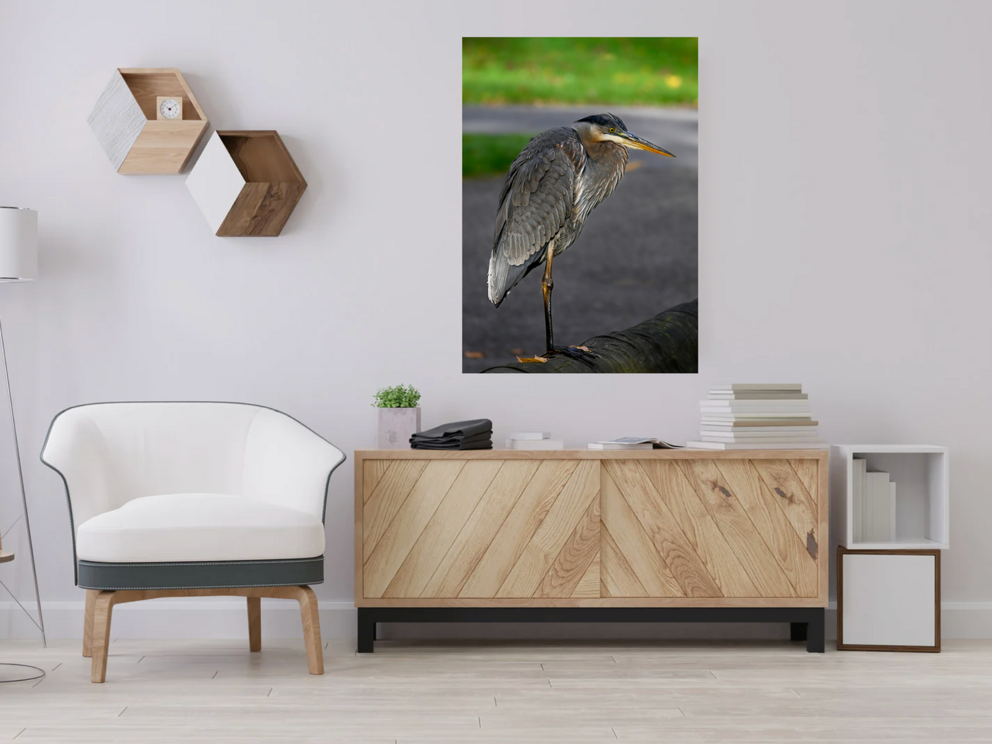 print of a Great Blue Heron