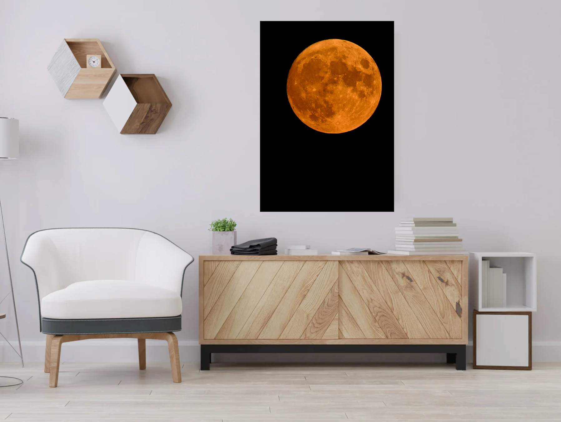 print of a harvest moon