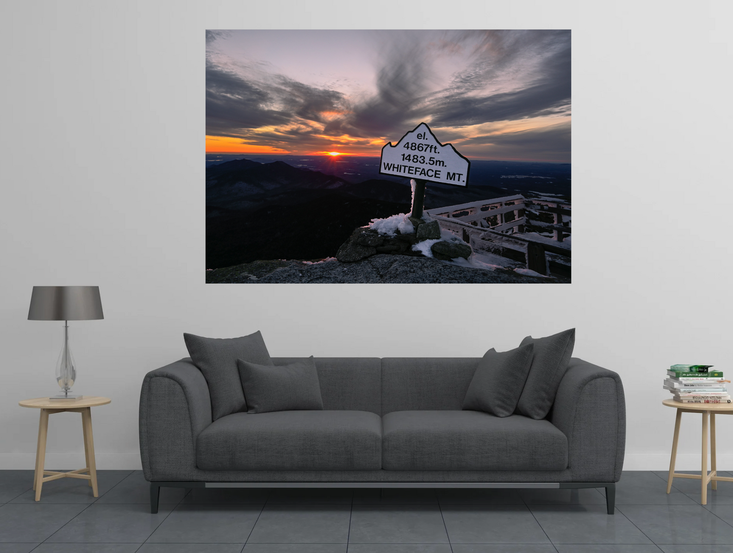 print of an Early Spring Sunset on Whiteface