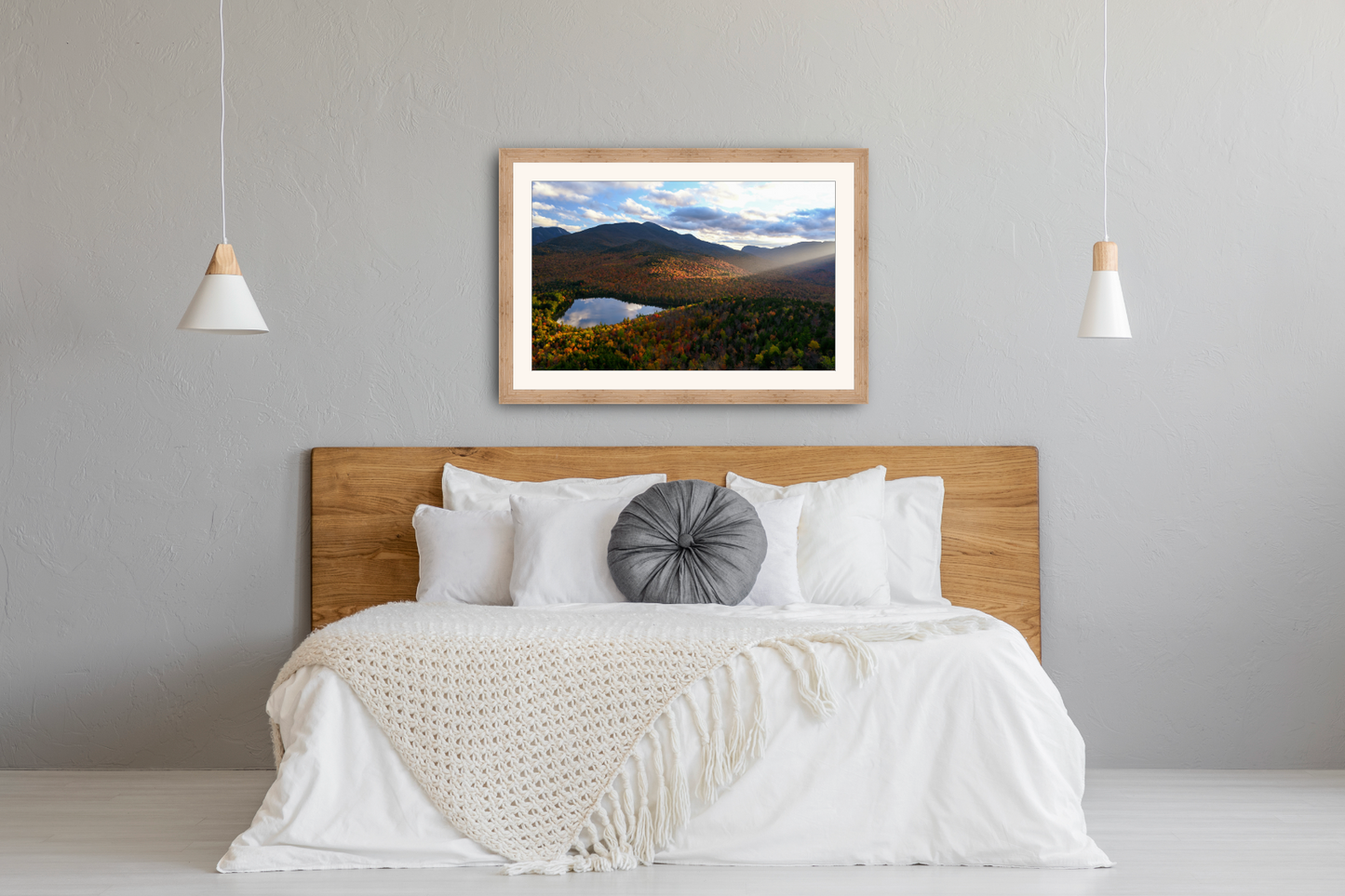 Print of Evening Rays over Heart Lake from Mount Jo
