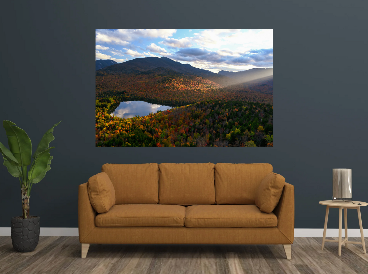 Print of Evening Rays over Heart Lake from Mount Jo