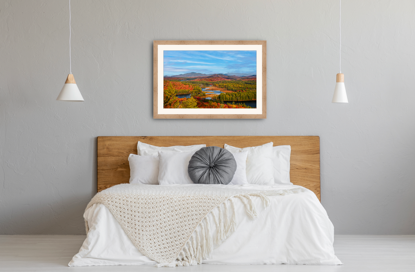 print of Fall Colors over the Bog River Adirondack Mountains