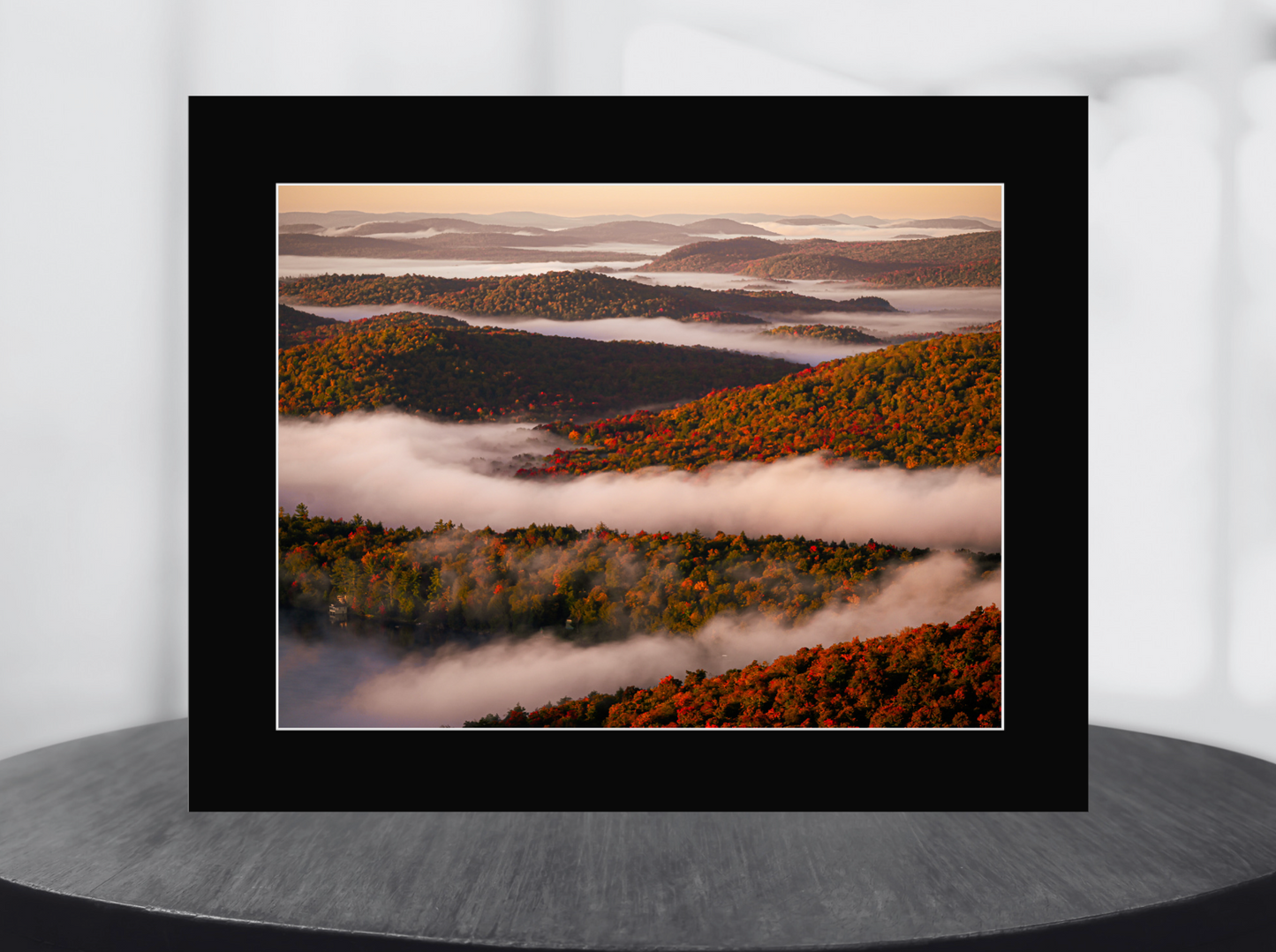 Print of a Fall Inversion in the Adirondack Mountains